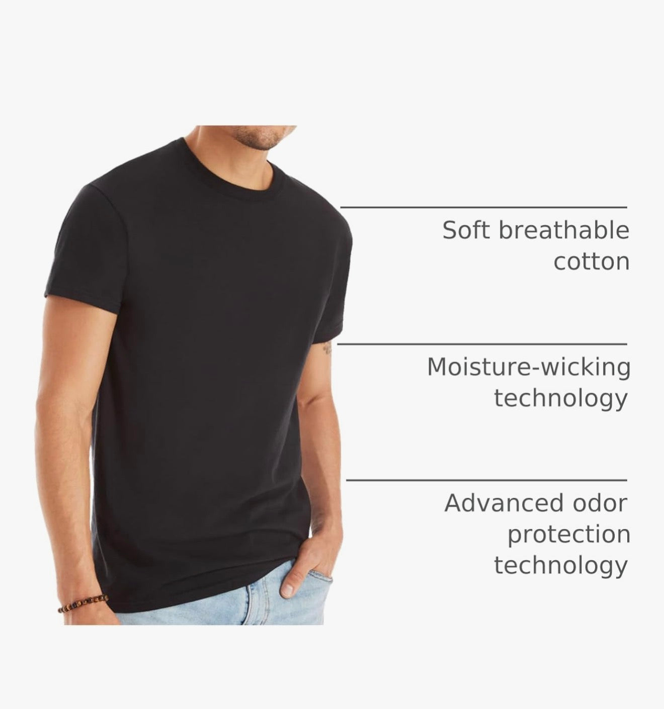 Mens Undershirts pack pack of 6